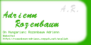 adrienn rozenbaum business card